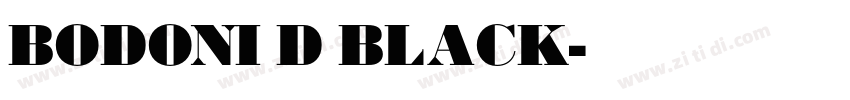 BODONI D BLACK字体转换